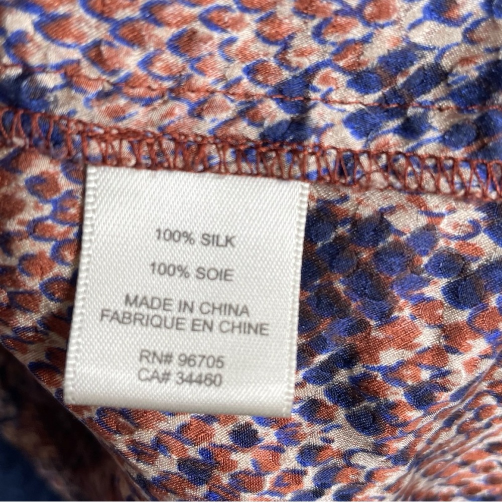 Rebecca Taylor Snakeskin Print silk Button-Up Blouse size 2 - Picture 3 of 4